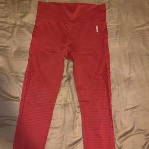 Red Gymshark Energy & Seamless Leggings XL